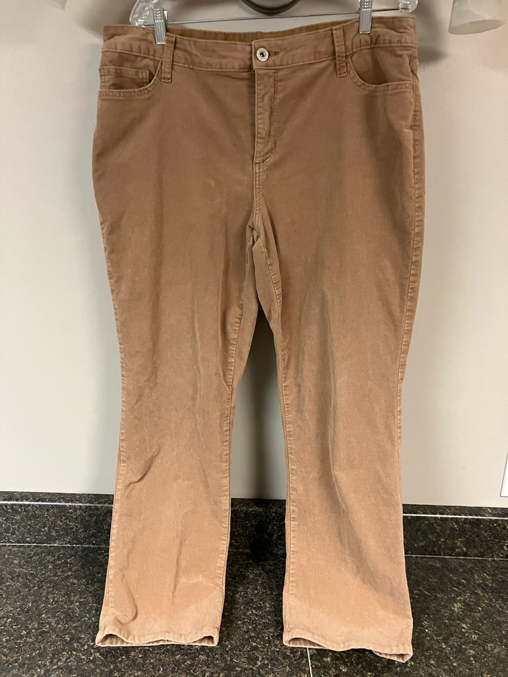 St. John’s bay caramel colored corduroy jeans 18w straight leg